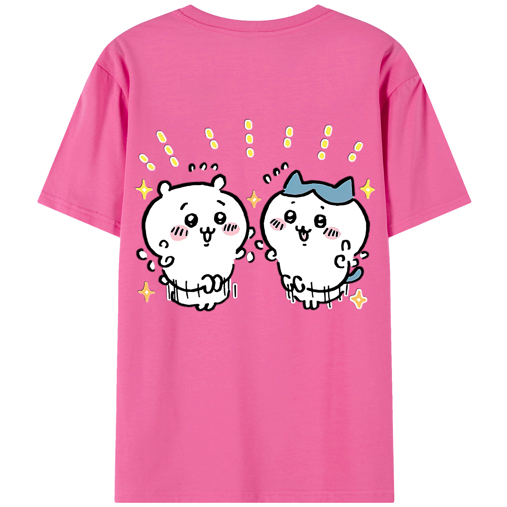 （画像用） ちいかわ ハチワレ Chii-kawa hachiware レディース半袖Tシャツ(バックプリント)